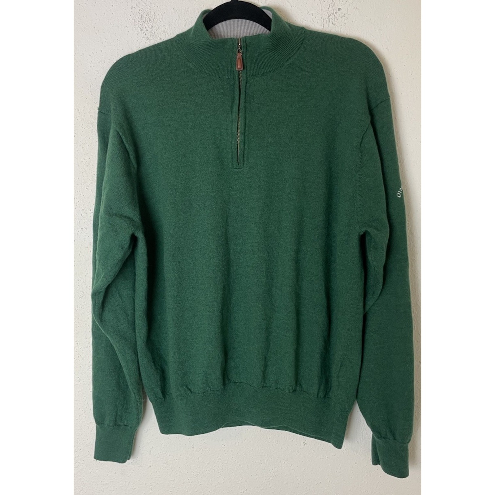 Peter Millar 100% Merino Wool Quarter Zip Pullover Men’s Xl Green